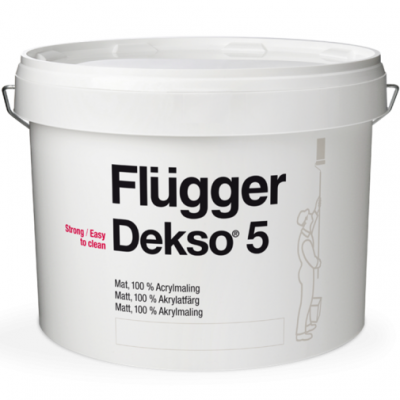 Flugger Dekso 5 моющаяся акриловая краска для стен и потолков