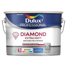 Краска Dulux Diamond Extra Matt для стен и потолков 9 л. База (BW)