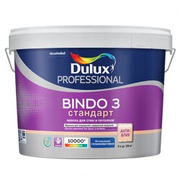 Краска Dulux Bindo 3 стандартная Глубокоматовая 9 л BW