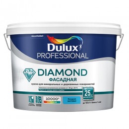 Краска Dulux Diamond фасадная гладкая Матовая 9 л BС
