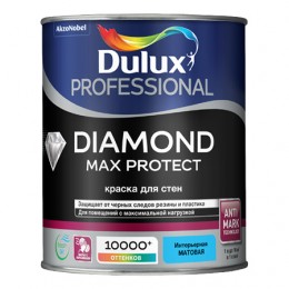 Краска Dulux Diamond Max Protect Износостойкая Матовая 9 л BW