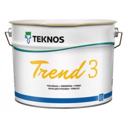 Краска Teknos TREND 3 грунтовочная акрилатная для стен и потолков 9 л 