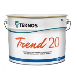 Краска Teknos TREND 20 интерьерная акрилатная полуматовая 9 л РМ1